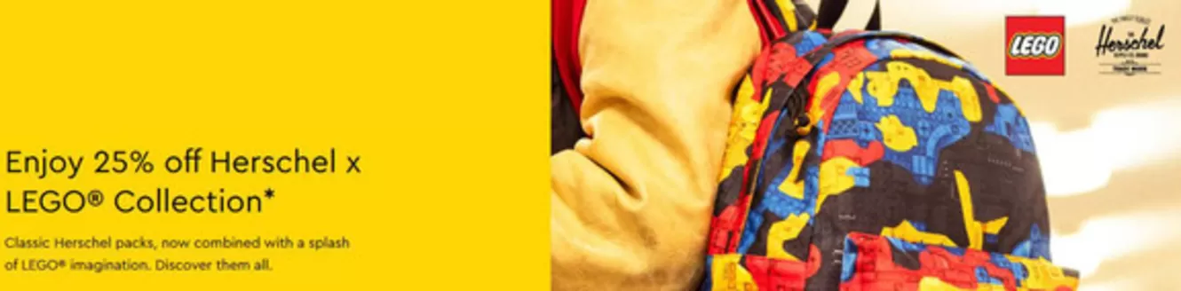 Lego catalogue in Ras al-Khaimah | Enjoy 25% off Herschel x LEGO® Collection | 2025-09-08T00:00:00.000Z - 2025-11-15T00:00:00.000Z