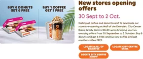 Dunkin Donuts catalogue in Dalma Island | Buy 6 Donuts and get 6 FREE, Buy 1 Coffee and get 1 Coffee FREE. | 2025-09-30T00:00:00.000Z - 2025-10-01T00:00:00.000Z