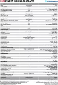 Toyota catalogue in Umm al-Quwain | Innova hybrid 2025 merged spec sheets | 2025-10-06T00:00:00.000Z - 2025-12-31T00:00:00.000Z
