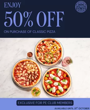 Pizza Express catalogue in Ruwais | Enjoy 50% Off On Purchase Of Classic Pizza | 2025-10-08T00:00:00.000Z - 2025-10-31T00:00:00.000Z