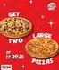 Pizza Hut catalogue in Dubai | Two Large Pizzas Now For Just Aed 29.90 Each. | 2026-07-23T00:00:00.000Z - 2026-07-28T00:00:00.000Z