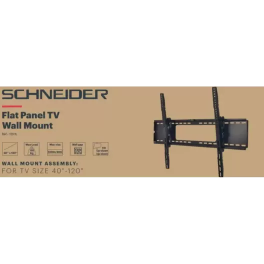 SUPPORT TV FIXE 40''-120'' SCHNEIDER