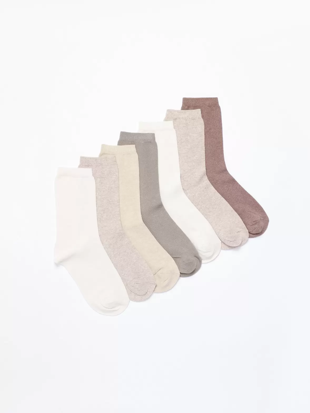 Pack Of 7 Pairs Of Long Plain Socks