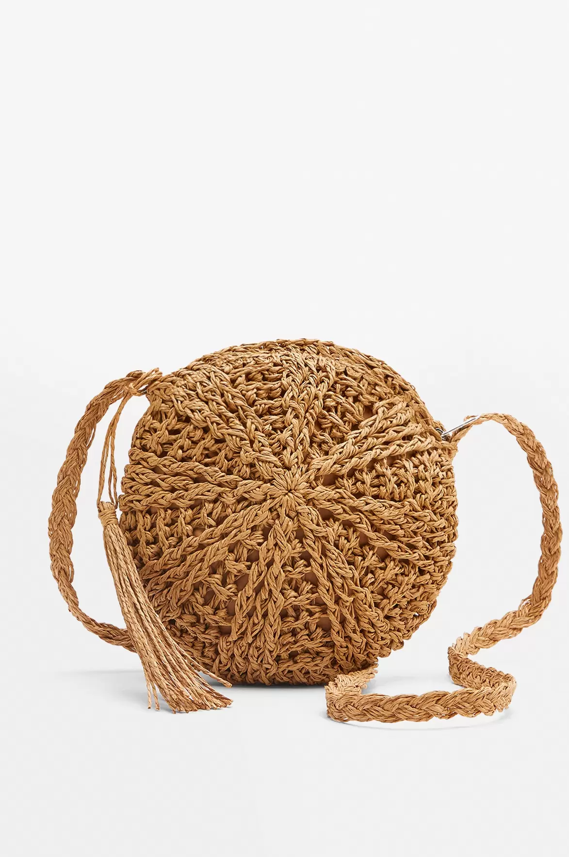 Natural-Effect Crossbody Bag