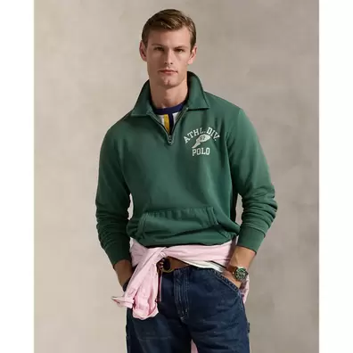 Fleece Graphic Collared Sweatshirt
