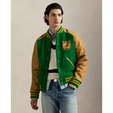 Vintage-Inspired Letterman Jacket
