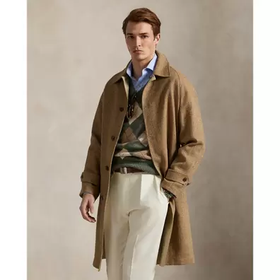 Reversible Herringbone-Poplin Topcoat