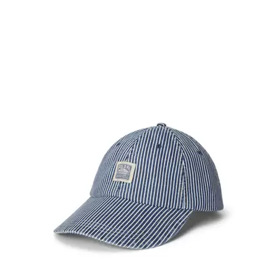 Indigo Striped Denim Cap