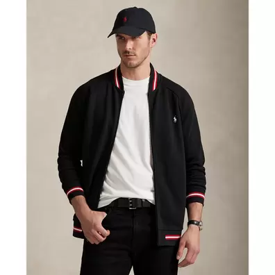 Double-Knit Mesh Bomber Jacket