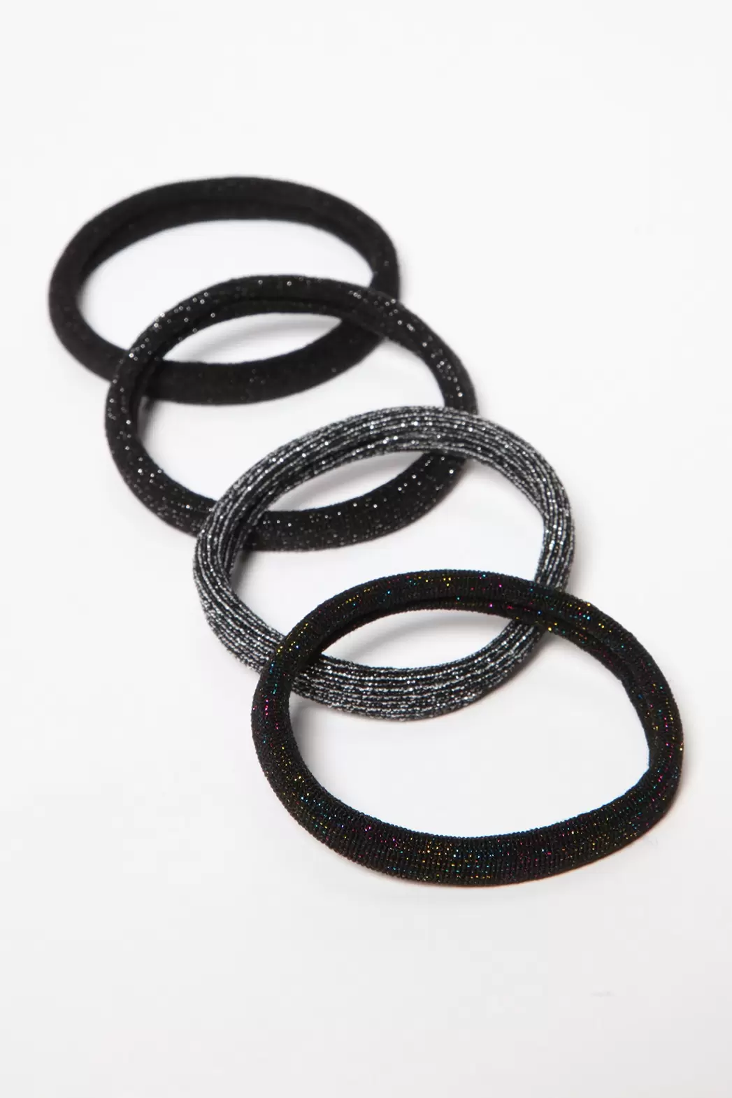 Pack Of 20 Shiny Elastic Hair Ties.