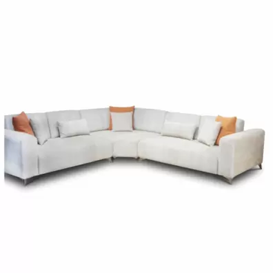 PARLAK SALON D’ANGLE MODERNE 280X280 CM GRIS