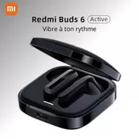 Redmi Buds 6 Active Noir – Écouteurs Sans Fil avec 30h d’Autonomie et Bluetooth 5.4