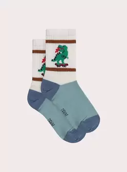 Chaussettes type tennis motif dragon pour garçon