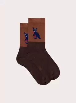 Chaussettes bicolore motif kangourou pour garçon