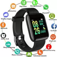 Smartwatch  pour Android et iOS, bracelet de sport, moniteur de fréquence cardiaque, étanche