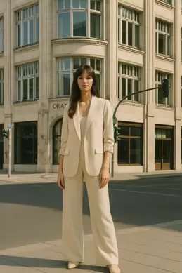 PANTALON BEIGE CHINÉ