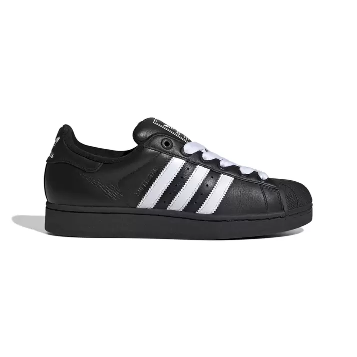 Adidas Superstar II – Full Black & White Stripe
