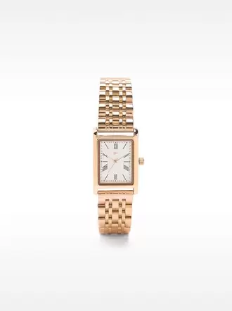 Montre carrée avec bracelet en acier inoxydable