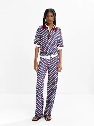 Pantalon en maille imprimé