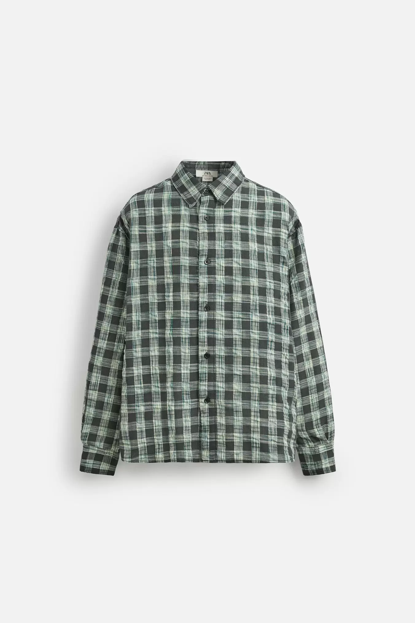 CHEMISE À CARREAUX EFFET FROISSÉ