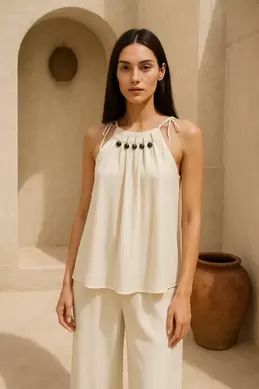 BLOUSE À BRETELLES