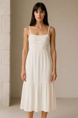 ROBE MI-LONGUE BRODÉE