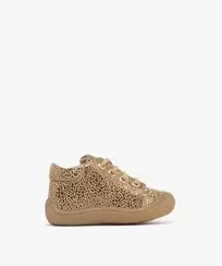 Chaussures premiers pas en cuir avec détails brillants bébé fille - NA!