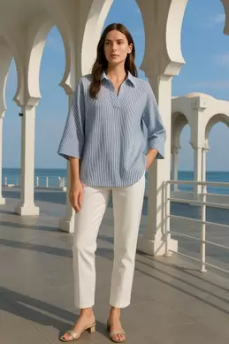 BLOUSE À RAYURES