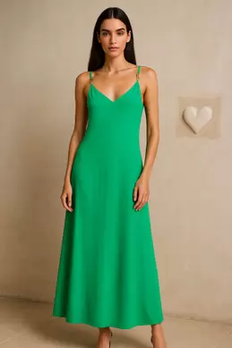 ROBE LONGUE À BRETELLES