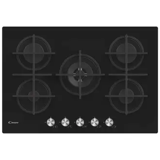 TABLE DE CUISSON 5 FEUX GAZ ON GLASS NOIR 33803072 CANDY