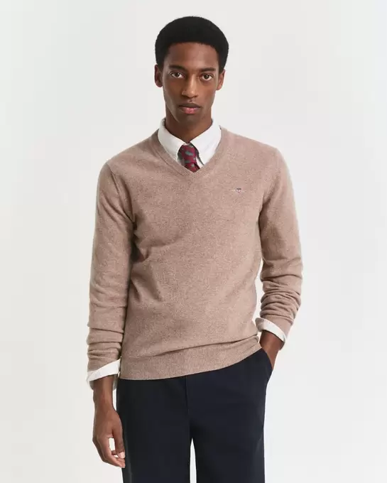 Pull col V en laine d'agneau ultrafine