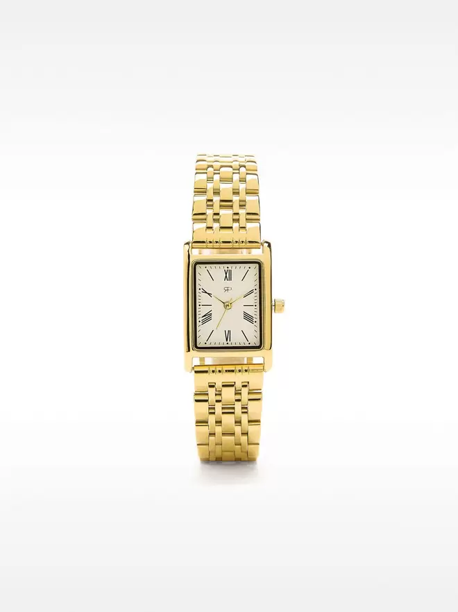 Montre carrée avec bracelet en acier inoxydable