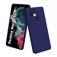 Realme Narzo 50A Coque pour silicone Liquid  - bleu