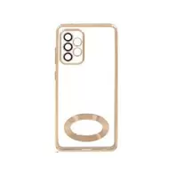Pochette Compatible pour Samsung A13 silicone clear Gold