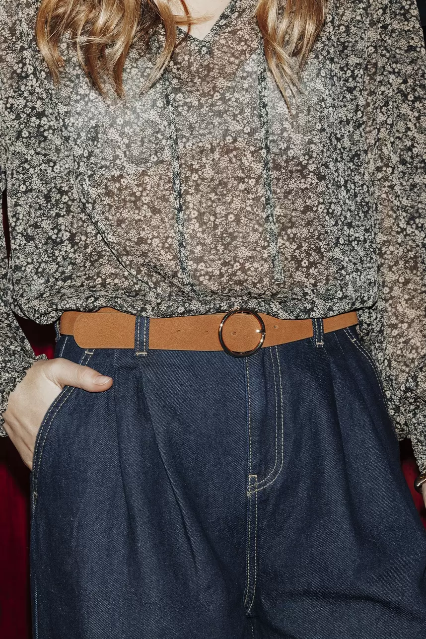 Ceinture en cuir suédé Femme
