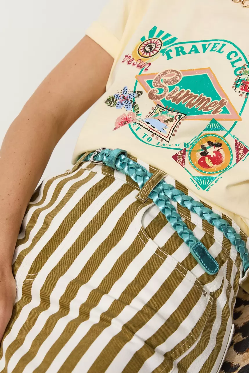 Ceinture en cuir pailletée