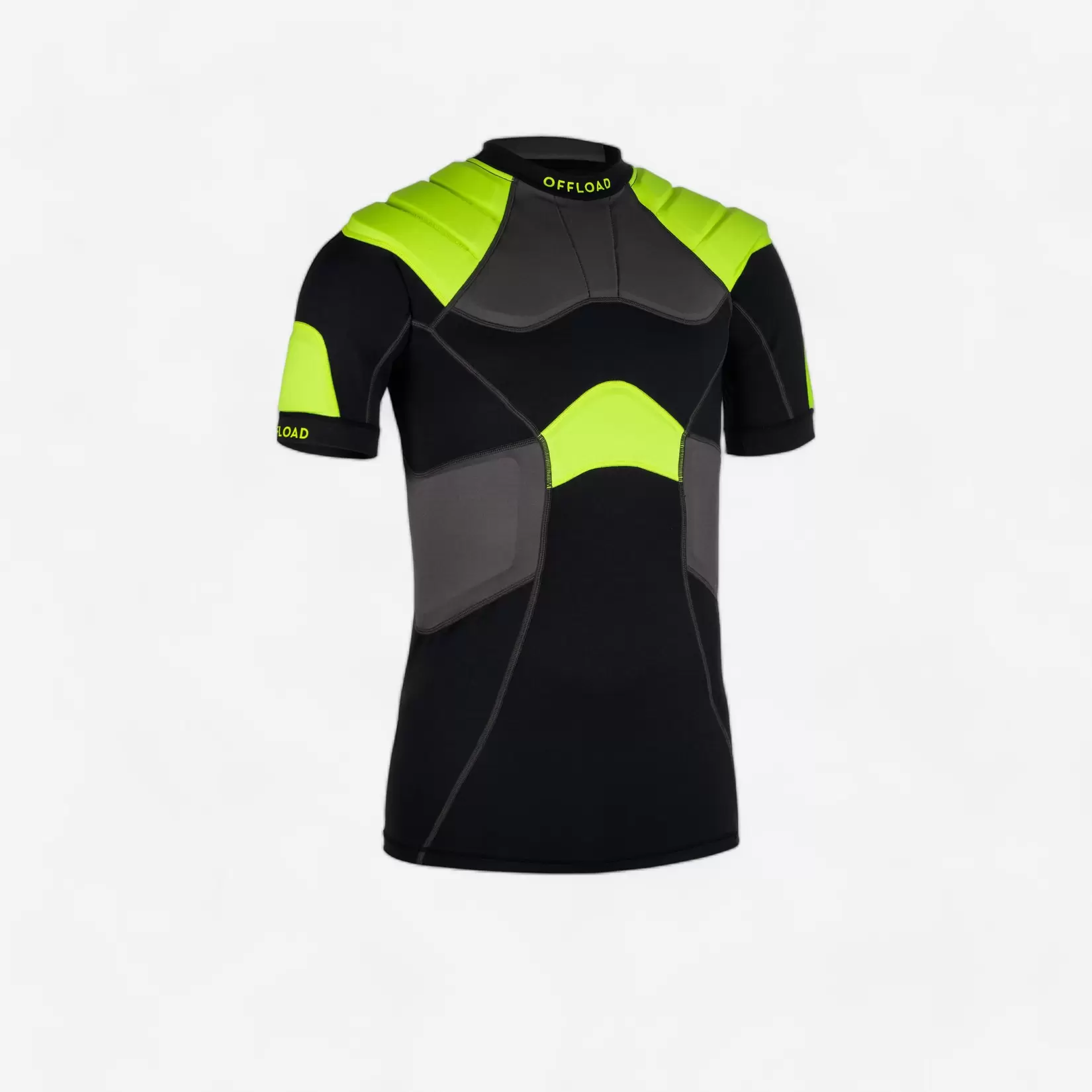 Épaulière rugby homme R500 noire jaune