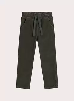 Pantalon kaki en velours milleraies