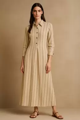 ROBE LONGUE À RAYURES