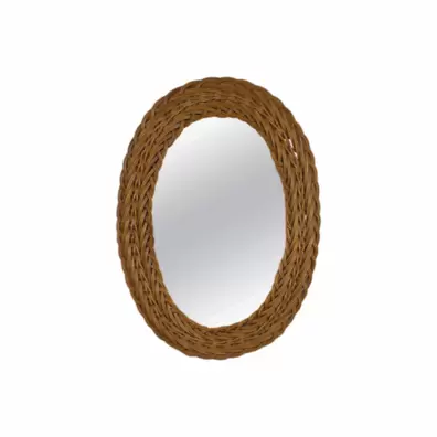 MIROIR OVAL ROTIN 55×40 CM