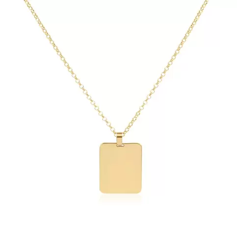Pendentif Rectangle Excellence Or jaune 750/1000
