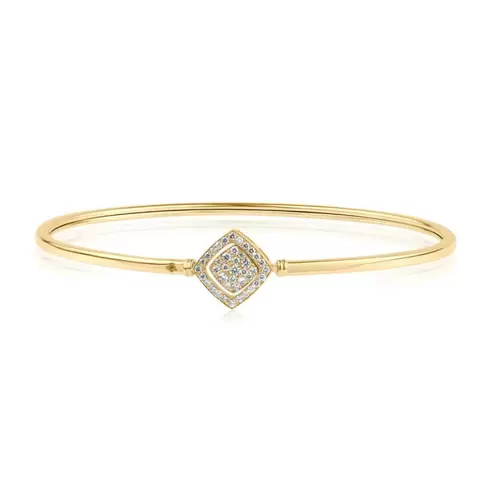Bracelet Jonc Excellence Or jaune 750/1000 & Diamants