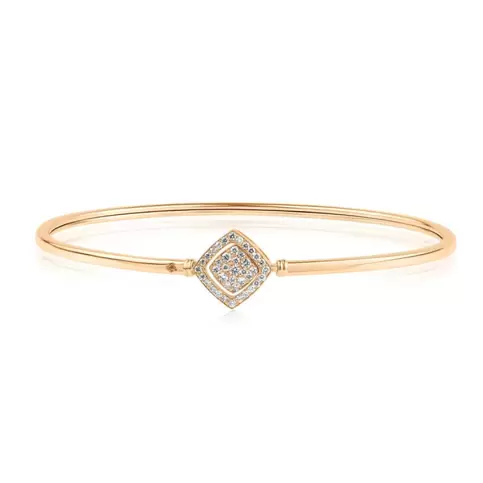 Bracelet Jonc Excellence Or rose 750/1000 & Diamants