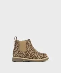 Boots à motif léopard avec élastique latéral bébé fille - Lovely Wings