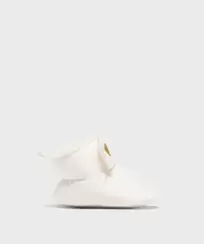 Chaussons de naissance montants en jersey à scratch bébé fille