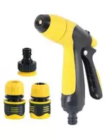 PISTOLET ARROSEUR MULT-JETS+NEZ DE ROBINET.RACCORDS-3/4-4PCES