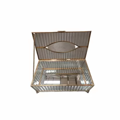 BOITE A BIJOUX RECTANGULAIRE AVEC MIROIR 23x13x10,5 CM