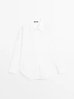 Chemisier long popeline 100 % coton