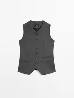 Gilet de costume 100 % laine