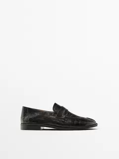 Mocassins effet croco
